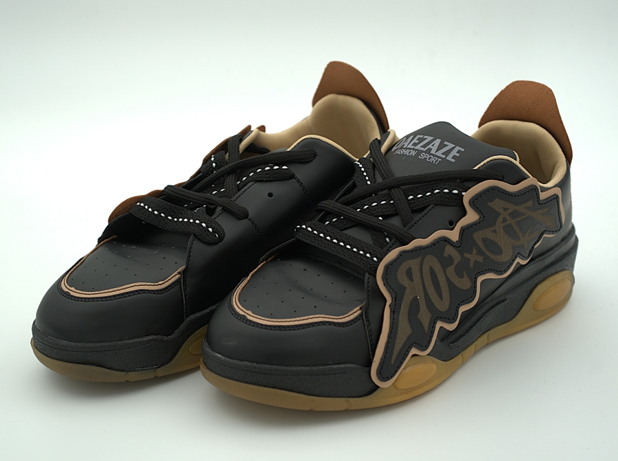 کفش مردانه کازاز مشکی-کرمی