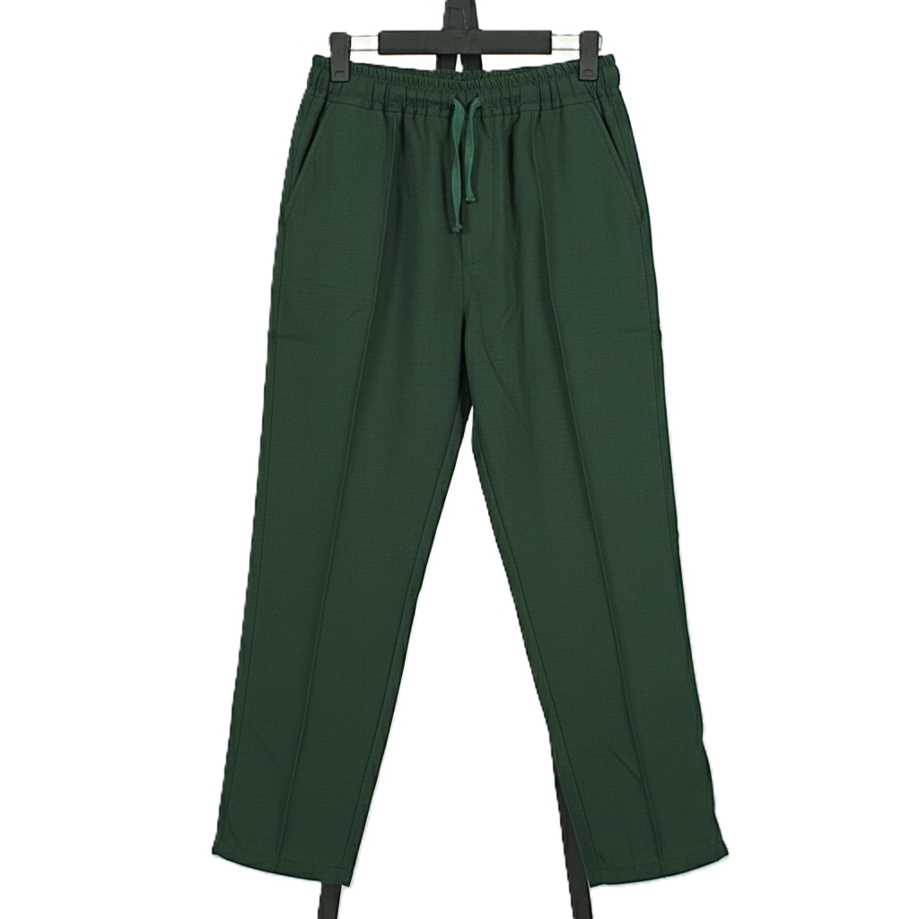 شلوار مام پارچه کنفی سبز