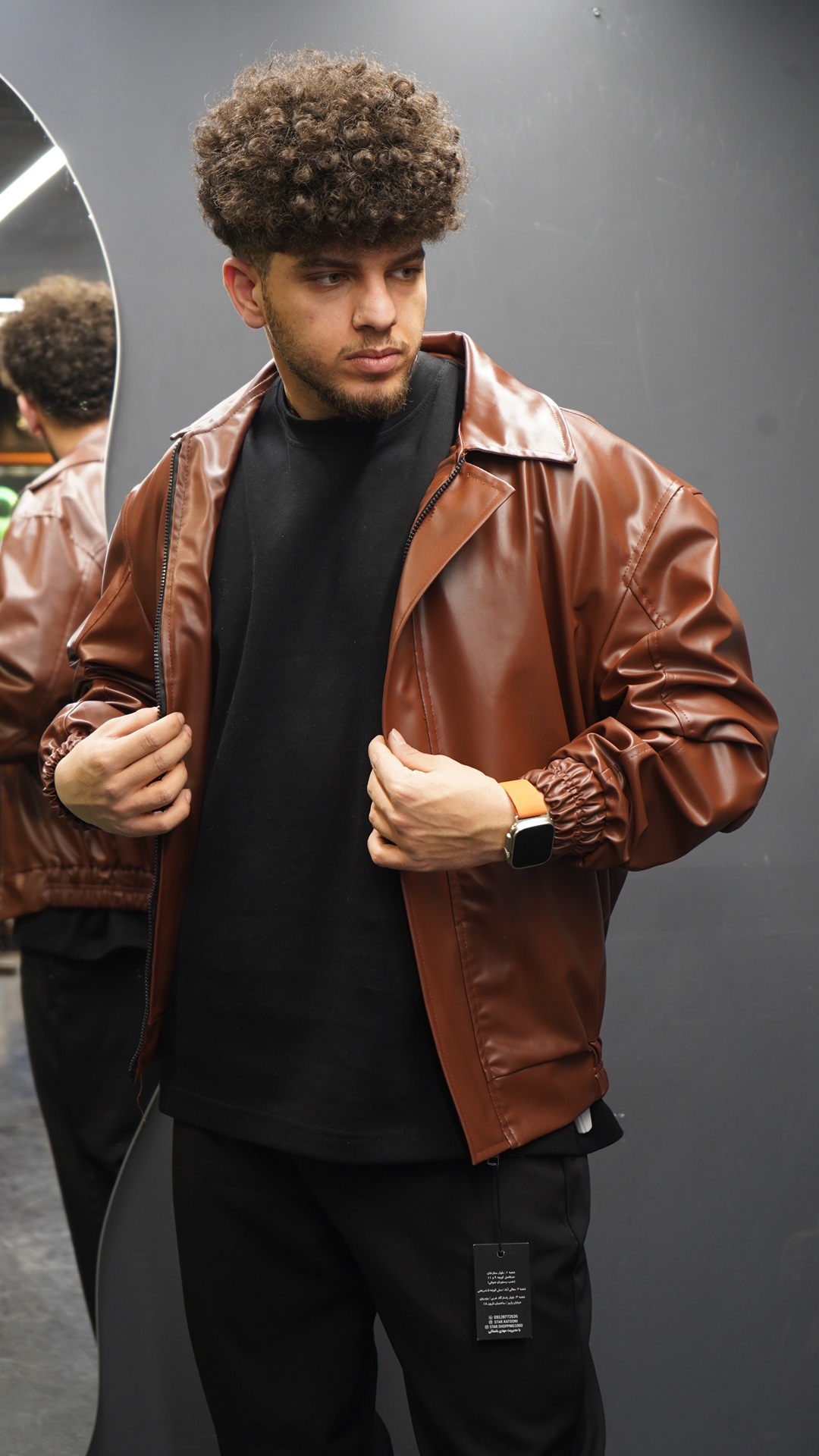 کاپشن چرم 1580