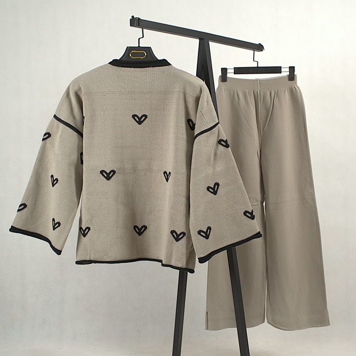 ست بافت دوتیکه زنانه قلبی